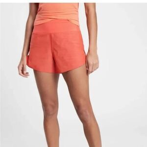 Athleta Run With It Space Dye Orange Textured 3.5” Short Size 1X